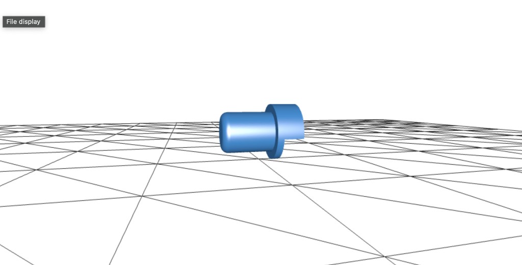 CAD render: Tiny PC back shell