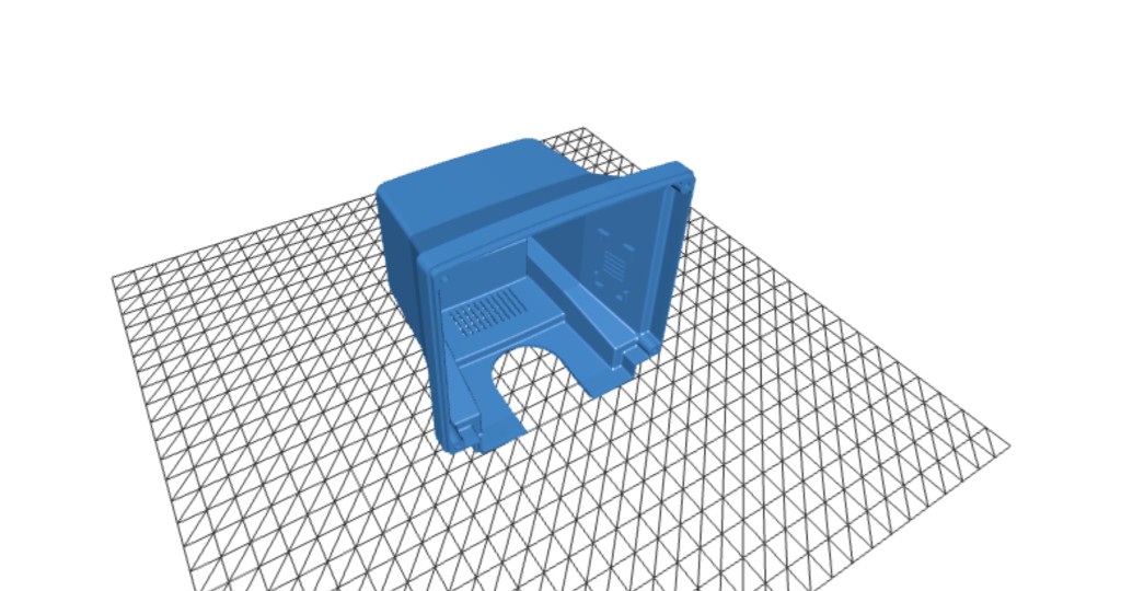 CAD render: Tiny PC screen base