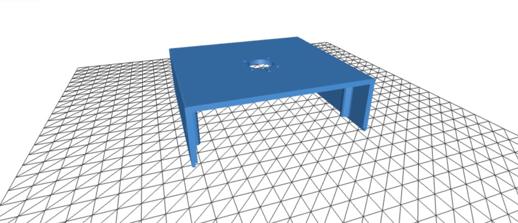 CAD render: Tiny PC top cover with fan vent